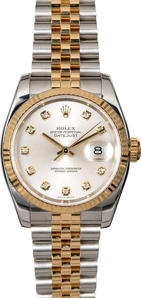 rolex 2 tone datejust diamond|rolex datejust 2 for sale.